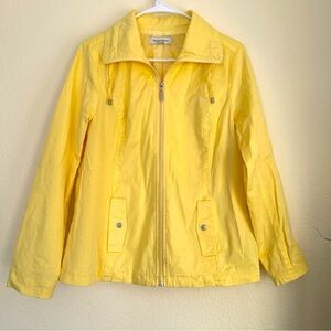 Studio Works Cotton Jacket Spring wind buttery yellow pockets zipper front